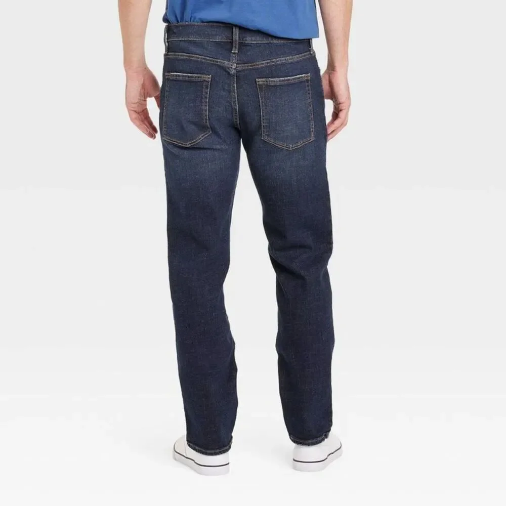 Men's Slim Straight Fit Jeans - Goodfellow & Co Dark Wash 29x30